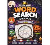 Word Search for Adults Large Print: Easy Halloween Puzzles with Only 5 Words Per Puzzle for Relaxation, Stress Relief & Fun
