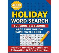 Word Search for Adults & Seniors: Holiday Brain Games - Relaxing Large Print Puzzles for Fun & Memory Boost (Christmas Holiday Word Search)