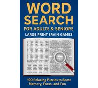 Word Search for Adults & Seniors: Large Print Brain Games - 100 Relaxing Puzzles to Boost Memory, Focus, and Fun (Christmas Holiday Word Search)