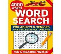 Word Search for Adults & Seniors: Large Print Holiday Puzzle Book - 100 Puzzles with 4000 Words for Brain Exercise & Relaxation