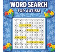 Word Search for Autism: Autism Word Search for Relaxation - 60 pages of Kind, Encouraging, and Confidence-Building Word Puzzles (8.5 x 8.5 Square Format)