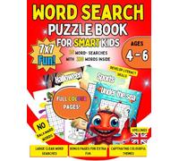 Word Search for Kids Ages 4-6: Fun Starter Puzzle Book with 7x7 Grids and Easy Word Games