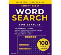 Word Search for Seniors: 100 Large Print Puzzles with Classic American Nostalgia Themes and Full Solutions