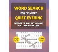Word Search for Seniors - Quiet Evening: Relaxing Large Print Puzzles (8.5x11): Calming Word Search Puzzles for Seniors | Gentle Brain Games for ... - Simple Pleasures 8.5x11, Large Print)