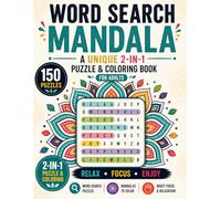 Word Search Mandala: A Unique 2-in-1 Puzzle & Coloring Book | 150 Relaxing Brain Games for Adults (Brain Games Activities)