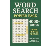 Word Search Power Pack: 4000+ Word Search Brain Puzzle Game Ultimate Challenge | 6 X 9 | Available with Solutions | Easy to Read, Print | Perfect Gift ... Holidays, Vacations, Camping and Travel