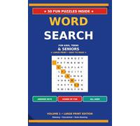 Word Search Puzzle Book: 50 Large Print Puzzles for Kids, Teens & Seniors. Fun Themed Word Searches with Answer Keys for Adults and Children: 50 Fun ... Keys | For Kids, Teens, Adults & Seniors
