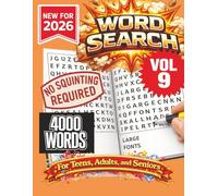 Word Search Puzzle Book- New for 2026! 4000 Words-NO SQUINTING REQUIRED! VOL 9!: 4000 Words Word Search Puzzle book for Adults, Teens, and Seniors. ... holidays at home, or other free time!