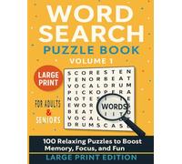 WORD SEARCH PUZZLE BOOK VOLUME 1: 100 Large Print Puzzles to Boost Memory, Focus & Relaxation More Abut Book Total 127 Pages Size 8.5 x 11 Inch (CHRISTMAS WORD SEARCH)