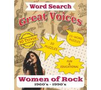 Word Search Puzzle Book: Women of Rock vol1 - 30 Iconic Artists - 1960's-1990's