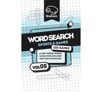 Word Search Puzzle by Brainzim Vol 05 - Sports & Games: Series of 5 books to have fun while learning with 100 puzzles (1500 words) each book, fun ... QR code. (Word Search Collection by Brainzim)