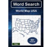 Word Search Puzzle : World Map USA (24 x 24 Easy) with more than 50 Fun Puzzles, 600 Words & Solutions: (Brain Games, For Sparking Memory, Focus, ... With Find Game) (Word Search : World Map)