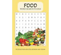 Word Search Puzzles Book - all words a bout foods ..: Word Searches with easy to Read Print about Food , Fruits , vegetables and more l 6x9 inches, ... gift for vacations , holday and fun free time