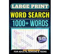 Word Search Puzzles For Adults Large Print: 1000+ Easy, Medium & Hard Words, 50 Word Find Puzzle Book For Seniors & Teens, Anti Eye Strain & Stress Relief