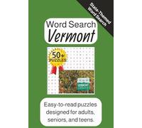 Word Search Vermont: Word Searches with Easy to Read Print about the State of Vermont │6x9 inches, 110 pages │55 puzzles, Gift for Vacations, Holidays, and Down Time