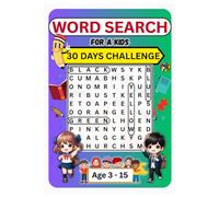 Word searh book for a kids: A 30 days word search challenge for kids ages 3-15 | Learn 30 Concepts in 30 Days challenge |