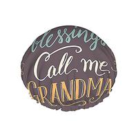Word Shower Cap Lettering Some Of My Greatest Blessings Call Me Grandma Love Gorros de baño grandes para mujeres, hombres, niñas, pelo largo, impermeables, reutilizables, sombreros