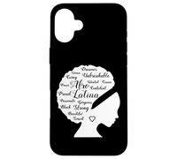 Word Strong Melanin Queen Curvy Proud Afro Latina Woman Girl Carcasa para iPhone 16 Plus