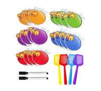 ＡＷＨＡＯ Word Swat Educational Learning Toys Reutilizable para niñas para niñas Aprendizaje de Vocabulario 20pcs Tarjetas en con 4 swatters