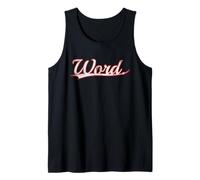 Word. Urban Streetwear Retro Slogan Vintage Varsity Camiseta sin Mangas