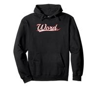 Word. Urban Streetwear Retro Slogan Vintage Varsity Sudadera con Capucha