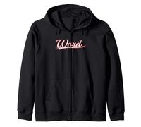 Word. Urban Streetwear Retro Slogan Vintage Varsity Sudadera con Capucha