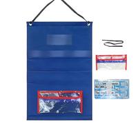 Word Wall Pocket Chart for Classroom & Homeschool - 22.8" x 15" Reusable Foldable Pocket Chart with 36 Word Cards, Sentence Building Educational Toy for Preschoolers & Kindergarten, Blue (1 Pack)