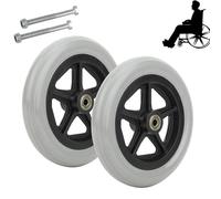 WORDFUN 2 Pieza Ruedas Delanteras para Sillas De Ruedas, Repuestos Sillas De Ruedas, 150mm 170mm 200mm Ruedas Antideslizantes Resistente Al Desgaste, Accesorios para Sillas De Ruedas Manual