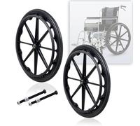 WORDFUN 2X Rueda Maciza, Piezas De Repuesto para Sillas De Ruedas Manual, 20 Pulgadas 22 Pulgadas 24 Pulgadas, Rueda Trasera Resistente A La Abrasión, Resistente A La Perforación