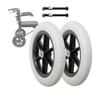 WORDFUN 2X Rueda Trasera para Sillas De Ruedas, 300mm Piezas De Repuesto para Sillas De Ruedas, Scooters, Rueda Resistente Al Desgaste Resistente A Pinchazos, Ruedas De Sólido PU con Tornillo
