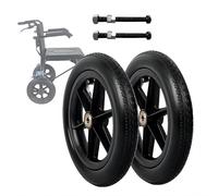 WORDFUN 2X Rueda Trasera para Sillas De Ruedas, 300mm Piezas De Repuesto para Sillas De Ruedas, Scooters, Rueda Resistente Al Desgaste Resistente A Pinchazos, Ruedas De Sólido PU con Tornillo