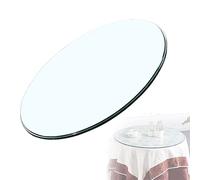 WORDFUN 35~100cm Cristal Redondo Tablero De Mesa, Tablero De Vidrio Templado Redondas, Bordes Pulidos Superficie Redonda De Mesa, Cristal para Mesa De Comedor, Robusto Y Duradero