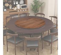 WORDFUN 70/80/90cm GrandePlato Giratorio Redondo, Lazy Susan Bandeja De Servicio De Mesa, Tabla Rotativa De Madera, Mesa Giratoria De Madera Redonda, Placa Giratoria con Rodamiento Silencioso