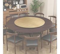WORDFUN 70/80/90cm GrandePlato Giratorio Redondo, Lazy Susan Bandeja De Servicio De Mesa, Tabla Rotativa De Madera, Mesa Giratoria De Madera Redonda, Placa Giratoria con Rodamiento Silencioso