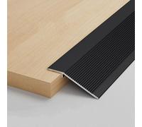 WORDFUN Banda De Transición para Umbral De Puerta 8-35mm, Rampa De Umbral De Puerta De Aluminio, L : 90 Cm, Tira De Transición De Piso, para Pisos, Laminados De Baldosas para Laminado(Black,10cm)