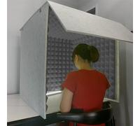 WORDFUN Cabina Grabación Portatil, 80x80x80cm Sonido Escudo Profesionala, Panel para La Grabación En Estudio De Casa, Grabación Vocal, Aislamiento Acústico, para Podcasting, Grabación Estudio