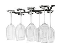 WORDFUN Estante De Copas De Vino Tinto Hierro Metalico, Negro Soporte para Copa De Vino Invertido, Estante De Alambre, La Copa De Vino Colgante No Es Fácil De Caer, Se Puede Lavar con Agua