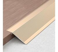 WORDFUN Perfil De Transición De Aluminio, Perfil De Compensación De Altura, Banda De Transición para Umbral De Puerta 8-35mm, Rampa De Umbral De Puerta, Embellecedor Suelos Desnivel(Gold,10cm)