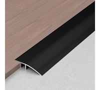 WORDFUN Perfil De Transición De Aluminio, Perfil De Compensación De Altura, Banda De Transición para Umbral De Puerta 8-35mm, Rampa De Umbral De Puerta, Embellecedor Suelos Desnivel(Black,4.2cm)