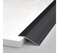 WORDFUN Perfil De Transición para Suelo Desnivel, Reductor De Umbral Altura 8-35mm, Tira De Umbral De Suelo De Aluminio, Rampa De Transición De Puerta, Ancho: 4.2/7/10cm, Largo: 90 Cm(Black,7cm)