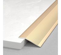 WORDFUN Perfil De Transición para Suelo Desnivel, Reductor De Umbral Altura 8-35mm, Tira De Umbral De Suelo De Aluminio, Rampa De Transición De Puerta, Ancho: 4.2/7/10cm, Largo: 90 Cm(Gold,7cm)
