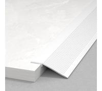 WORDFUN Perfil De Transición para Suelo Desnivel, Reductor De Umbral Altura 8-35mm, Tira De Umbral De Suelo De Aluminio, Rampa De Transición De Puerta, Ancho: 4.2/7/10cm, Largo: 90 Cm(White,7cm)