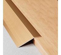 WORDFUN Perfil De Transición para Suelo, Tira De Umbral 10cm Extra Ancho De Aluminio, Reductor De Umbral Altura 10mm-35mm, Tapajuntas para Suelo, Longitud 90cm, Negro/Plata/Oro(Gold)