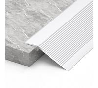 WORDFUN Perfil De Transición para Suelo, Tira De Umbral para Suelo Desnivel, Puente La Altura Entre 8-35mm, Barra De Transición De Puerta, Rampa De Umbral De Puerta De Aluminio(White,7cm)