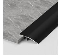 WORDFUN Perfil De Transición para Suelo, Tira De Umbral para Suelo Desnivel, Puente La Altura Entre 8-35mm, Barra De Transición De Puerta, Rampa De Umbral De Puerta De Aluminio(Black,4.2cm)