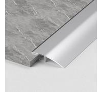 WORDFUN Perfil De Transición para Suelo, Tira De Umbral para Suelo Desnivel, Puente La Altura Entre 8-35mm, Barra De Transición De Puerta, Rampa De Umbral De Puerta De Aluminio(Silver,4.2cm)