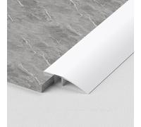 WORDFUN Perfil De Transición para Suelo, Tira De Umbral para Suelo Desnivel, Puente La Altura Entre 8-35mm, Barra De Transición De Puerta, Rampa De Umbral De Puerta De Aluminio(White,4.2cm)