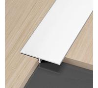 WORDFUN Perfil En T De Metal, Riel De Umbral De Puerta De Aluminio, 3x90cm Tira De Cubierta De Costura De Umbral, Floor Transition Strip, para Suelos De Madera, Baldosas Y Alfombras(White,30mm)