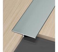 WORDFUN Perfil En T De Metal, Riel De Umbral De Puerta De Aluminio, 3x90cm Tira De Cubierta De Costura De Umbral, Floor Transition Strip, para Suelos De Madera, Baldosas Y Alfombras(IronGray,25mm)