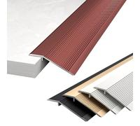 WORDFUN Rampa De Umbral De Puerta De Aluminio, Banda De Transición para Umbral De Puerta 10-35mm, Perfil De Unión para Suelos, Tapajuntas para Pisos, Laminados De Baldosas para Laminado(Red)